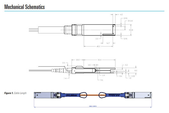 10 m QSFP+ Mellanox AOC Kablosu MC220731V-010 IB FDR VPI'yi 56 Gb/S'ye Kadar