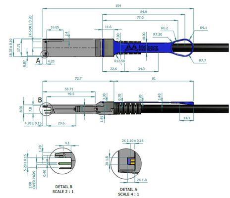 Mellanox DAC Kablo IB EDR uzunluğu 5m MCP1600-E005E26 yüksek hızlı 100Gb/S QSFP28 yeni ve orijinal