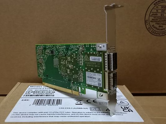 ConnectX-5 VPI Adaptörü Mellanox Ağ Kartı EDR IB 100GbE Çift Bağlantı Noktalı QSFP28 PCIe3.0 MCX556A-ECAT