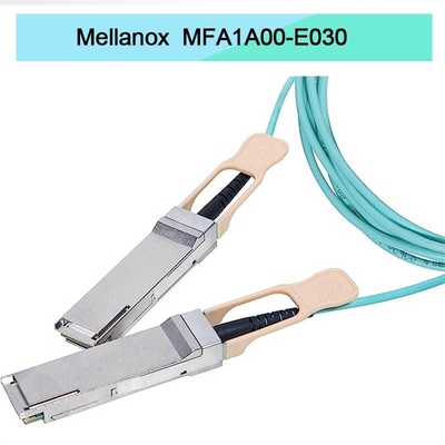 VCSEL tabanlı QSFP Mellanox AOC Kablosu MFA1A00-E030 IB EDR 100Gb/S'ye kadar