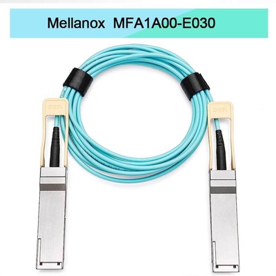 VCSEL tabanlı QSFP Mellanox AOC Kablosu MFA1A00-E030 IB EDR 100Gb/S'ye kadar