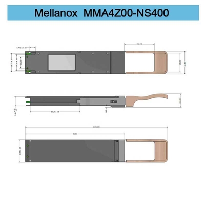 MMA4Z00-NS400 MELLANOX QSFP 400Gb/S Tek portlu multimod SR4 50m