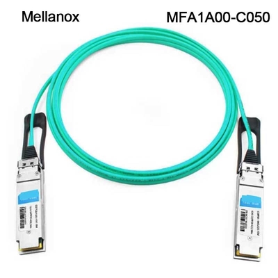 QSFP LSZH Mellanox AOC Aktif Optik Kablo MFA1A00-C050 100GbE 50m yeni ve orijinal