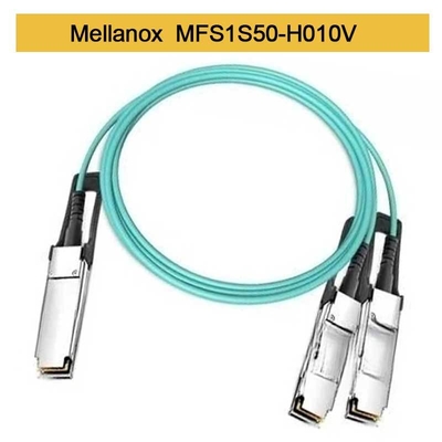 MFS1S50-H010V 200GbE - 2x100GbE Aktif Fiber Optik Kablo InfiniBand Kabloları Mellanox AOC kablosu