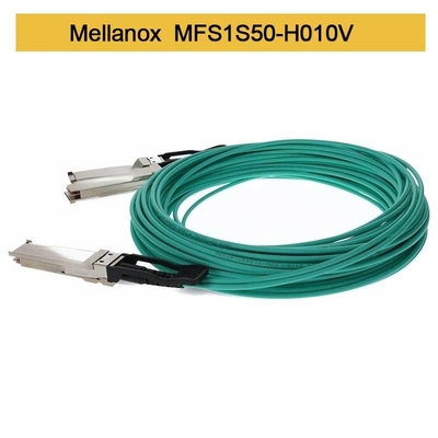 MFS1S50-H010V 200GbE - 2x100GbE Aktif Fiber Optik Kablo InfiniBand Kabloları Mellanox AOC kablosu