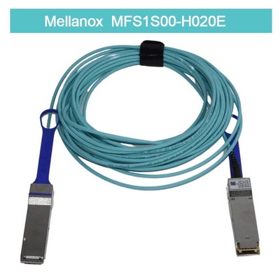 Düşük Gecikme Mellanox AOC kablosu MFS1S00-H020E Splitter Kablosu Ethernet 200GbE 2x100GbE 20m