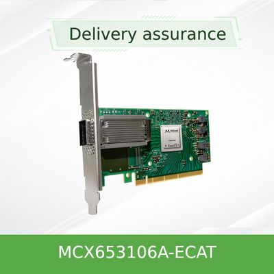 100g HDR Infiniband Mellanox 100gb Nic Ağ Arayüzü QSFP56 MCX653106A-ECAT