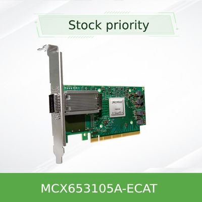 Stock MCX653105A-ECAT Mellanox ağ kartı Nic Card ConnectX-6 100GbE Tek Port