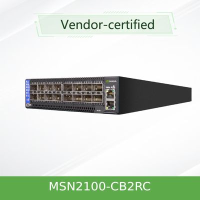 EDR Nvidia Mellanox Spectrum Tabanlı 100gbe 1u Açık Ethernet Anahtarı, Cumulus Linux MSN2100-CB2RC 16 Qsfp28 Portlu