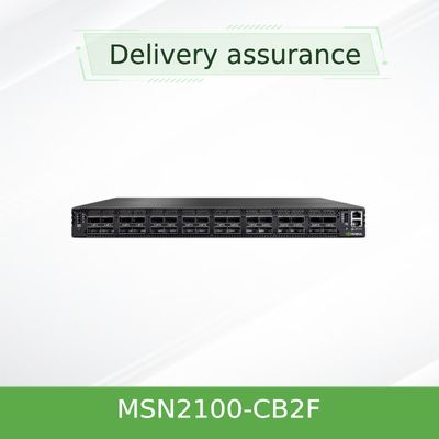 2 Çekirdekli Kısa Derinlikli Mellanox SN2000 Anahtar MSN2100-CB2F 100GbE 1U 16 QSFP28 Bağlantı Noktaları 2 AC PSU'lar X86