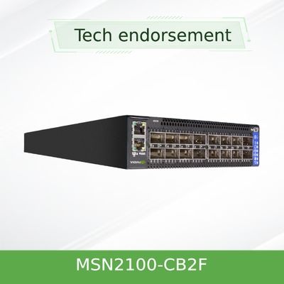 MSN2100-CB2F Mellanox Ethernet Anahtarları Yarım Genişlik 10/25GbE ve 100GbE