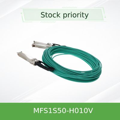 MFS1S50-H010V 200GbE - 2x100GbE Aktif Fiber Optik Kablo InfiniBand Kabloları Mellanox AOC kablosu