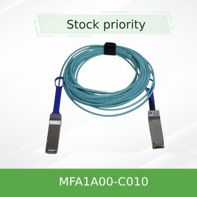 100 GbE LSZH Mellanox QSFP28 Aktif Optik Kablo AOC MFA1A00-C010 10 m