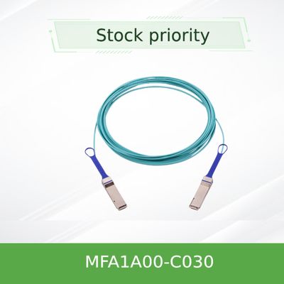 Aktif Optik AOC Mellanox 100GbE Kabloları MFA1A00-C030 QSFP LSZH 30m