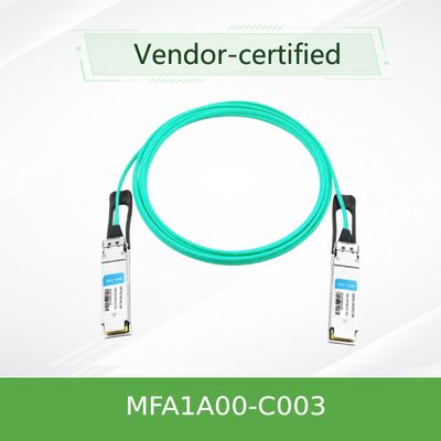 QSFP LSZH Mellanox AOC Aktif Optik Kablo MFA1A00-C003 100GbE 3m