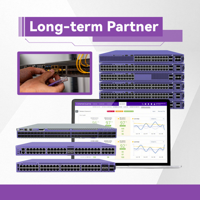 48 port X460 Extreme Network AVB Switch 48T 10 100 1000BASE-T Düşük Gecikme Süresi Mbps istiflenebilir Orijinal