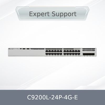 C9200L-24p-4G-E Cisco Catalyst 24 Port Poe Layer3 Yönetilen Gigabit Ethernet 4 SFP Port Yüklenebilir Ağ Değiştiricisi C9200L-24p-4G-E