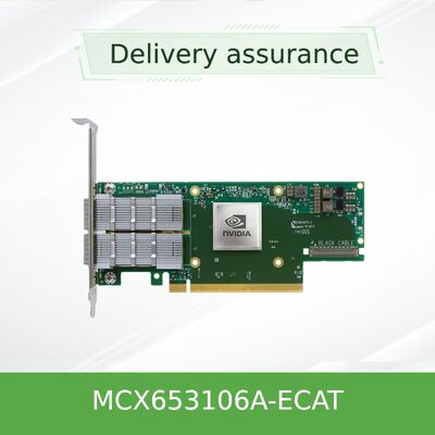 NVIDIA mellanox ConnectX-6 MCX653106A-ECAT 100Gb/s Çift Bağlantı Noktalı InfiniBand Adaptörü Ethernet Uyumlu