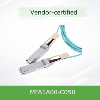 NVIDIA MFA1A00-C050 100Gb/s QSFP28 Aktif Optik Kablo 50m LSZH AOC Ethernet için