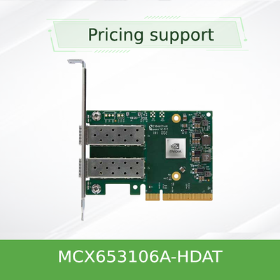 NVIDIA MCX653106A-HDAT ConnectX-6 200Gb/s InfiniBand Adaptör Kartı ¢ Çift Portlu QSFP56, PCIe Gen 4.0 x16, Düşük Profil
