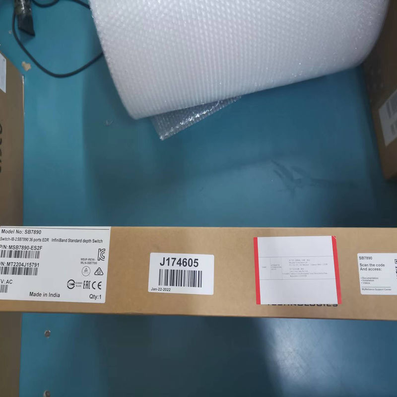 36p Harici Olarak Yönetilen EDR 100Gb/S Akıllı Mellanox Infiniband Anahtarı MSB7890-ES2F Engellemesiz