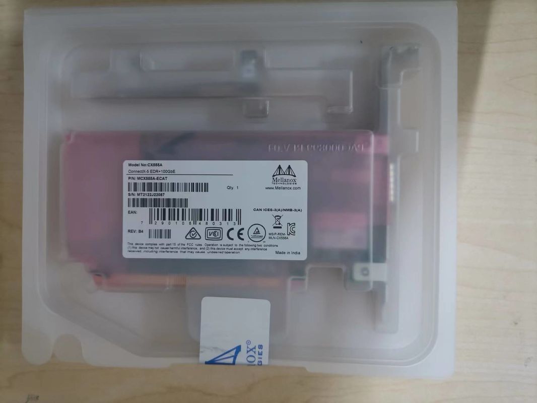 Mellanox Ağ Kartı VPI Mellanox 100gbe Nic Adaptör Kartı MCX555A-ECAT ConnectX-5 EDR 100GbE