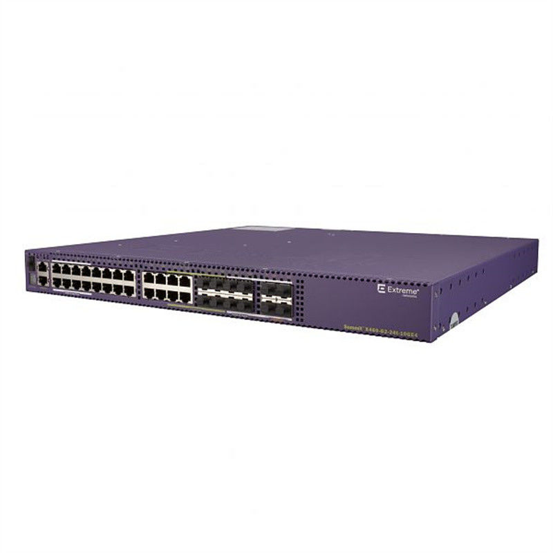Yığınlanabilir 24 bağlantı noktalı Extreme Ağ AVB Anahtarı X460-G2-24t-GE4-Base 216Gbps