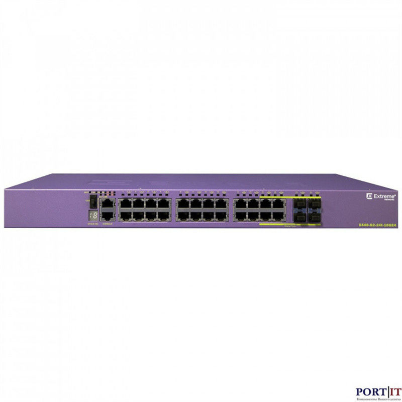 10GE4 Ölçeklenebilir AVB Extreme Networks X440 Switch G2 24T X440-G2-24p-10GE4 yeni ve orijinal