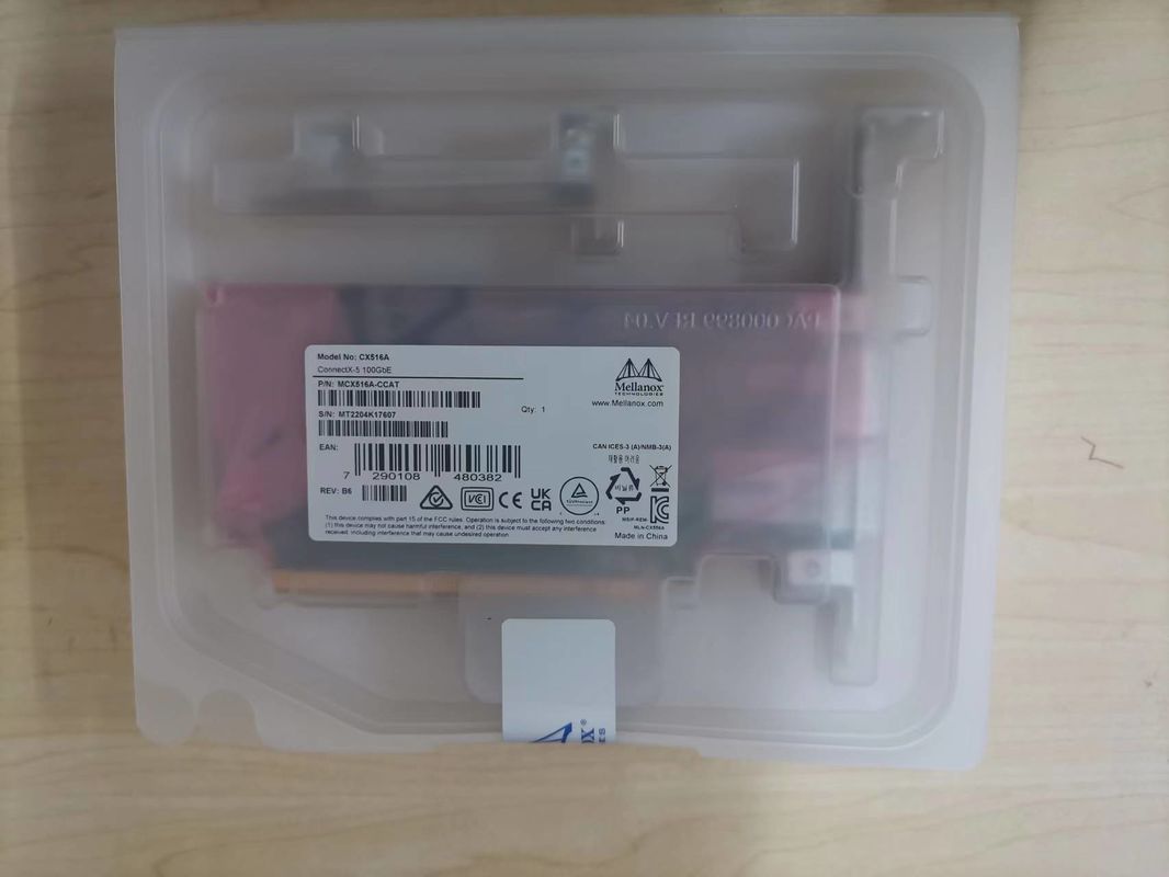 100 GbE NIC Mellanox Ağ Kartı MCX516A-CCAT Çift Bağlantı Noktalı QSFP28 PCIe3.0x16