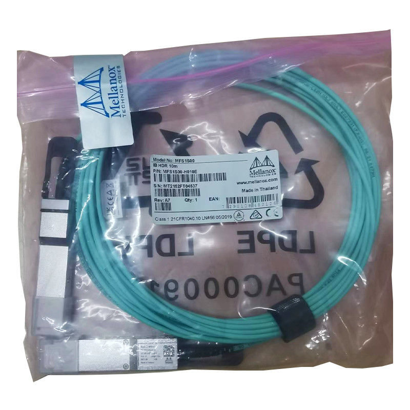 MFS1S50-H010V Aoc Kablosu 200GbE - 2x100GbE QSFP56 - 2xQSFP56 MMF Mellanox AOC kablosu