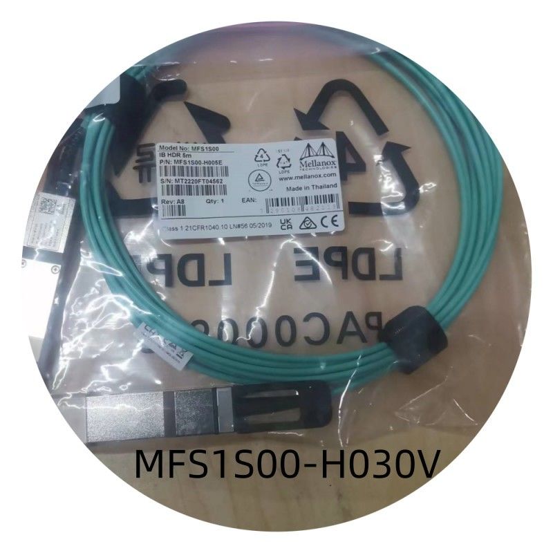 MFS1S00-H030V IB 200G mellanox Aoc kablosu Ağ Kablosu 30M QSFP56 Yüksek Hızlı Düşük Gecikmeli