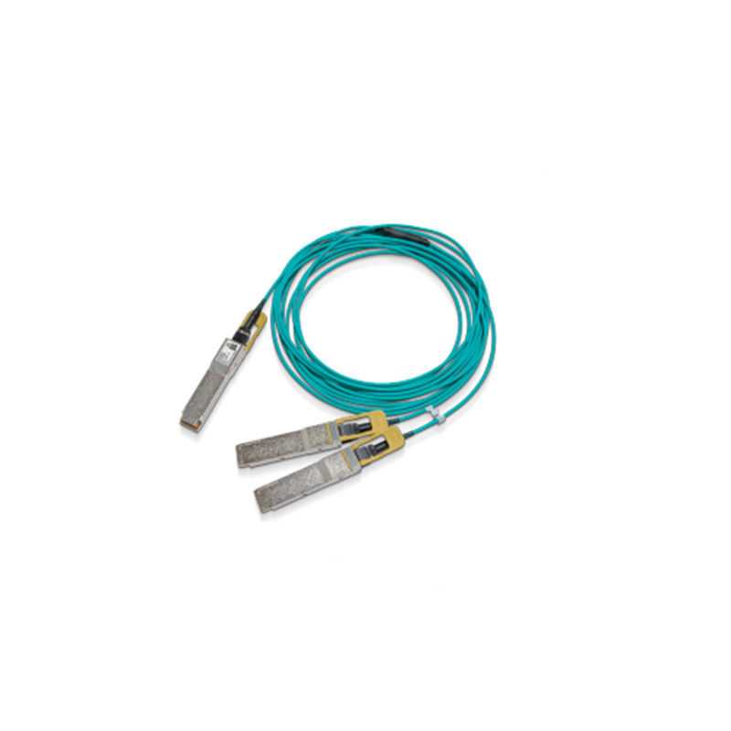 Düşük Gecikmeli Mellanox AOC kablosu MFS1S50-H005V Bölücü Kablo Ethernet 200GbE - 2x100GbE 5m