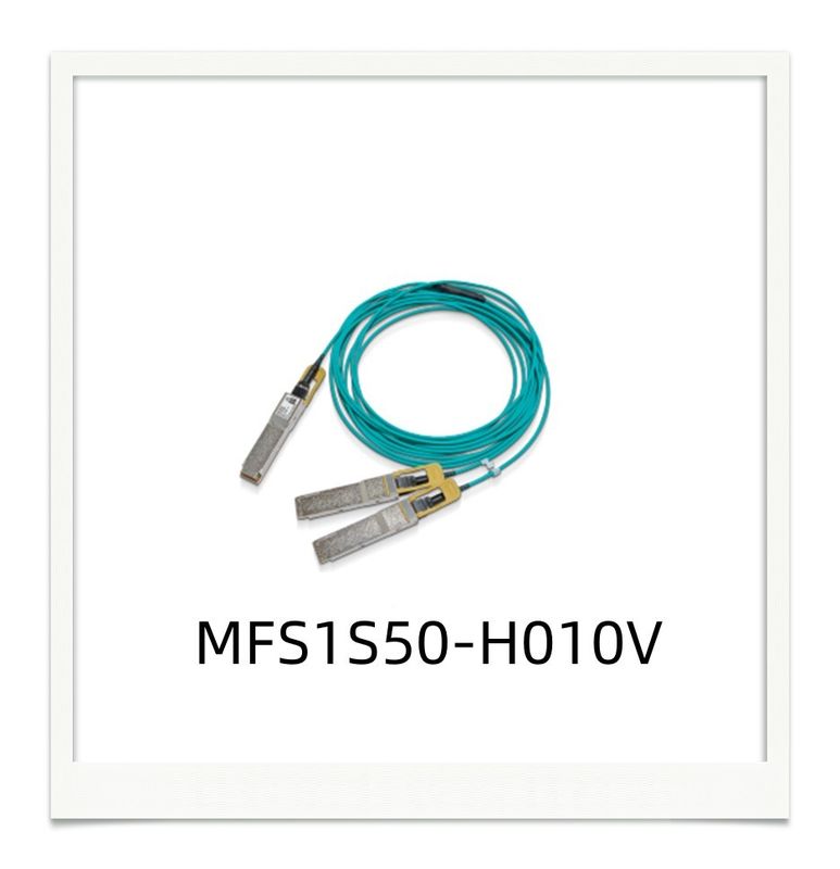 MFS1S50-H010V 200GbE - 2x100GbE Aktif Fiber Optik Kablo InfiniBand Kabloları Mellanox AOC kablosu