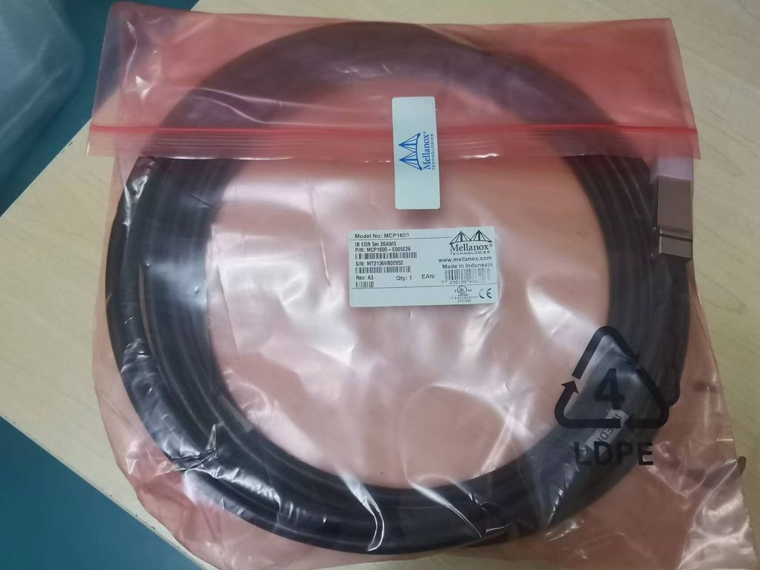MCP1600-E003E26 Doğrudan Takılan Bakır Kablo InfiniBand EDR 100Gb/S'ye Kadar QSFP28 3m Siyah 26AWG