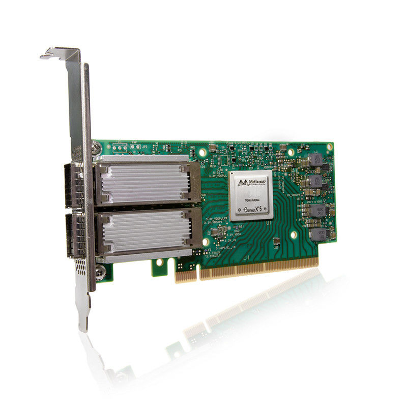 ConnectX-5 Ex VPI Adaptörü Mellanox Ağ Kartı EDR InfiniBand Ve 100GbE Çift Bağlantı Noktalı QSFP28 MCX556A-EDAT