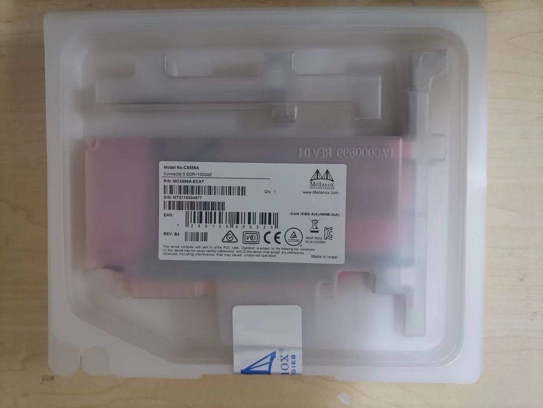 ConnectX-5 Ex VPI Adaptörü Mellanox Ağ Kartı EDR InfiniBand Ve 100GbE Çift Bağlantı Noktalı QSFP28 MCX556A-EDAT