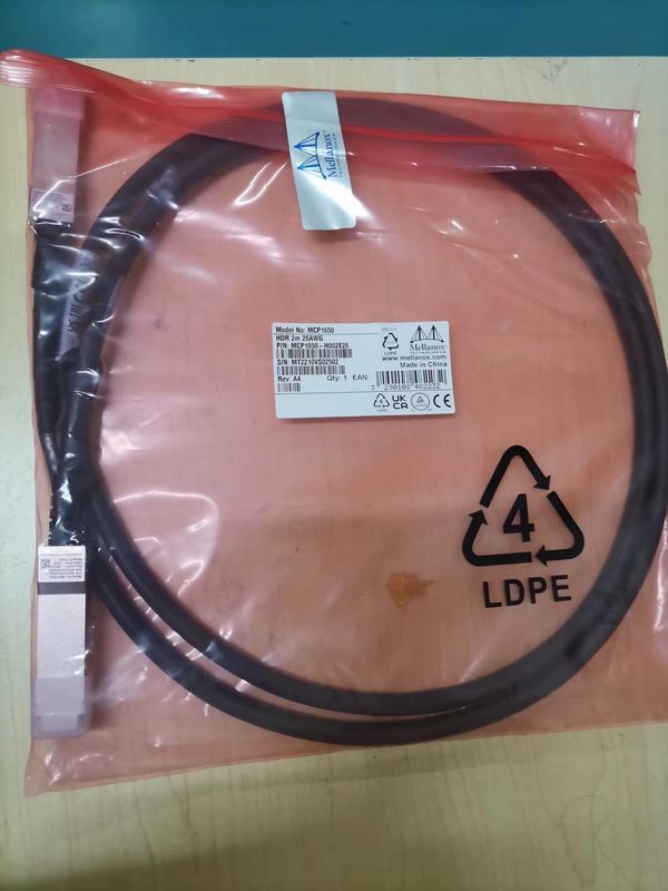 MCP1650-H002E26 Mellanox Dac Kablo Pasif Bakır Ib HDR 200GB/S'ye Kadar Qsfp56 2M
