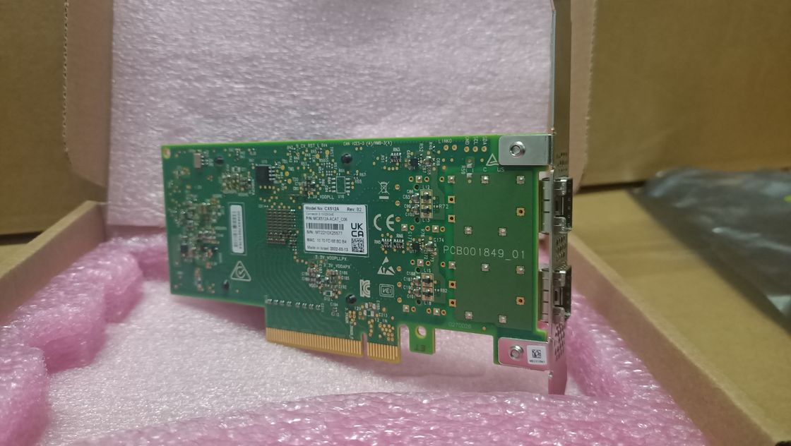 MCX512A-ACAT Mellanox Connectx 5 Çift Bağlantı Noktalı 10 25gbe Sfp28 EN Adaptör Kartı PCIe 3.0 X8