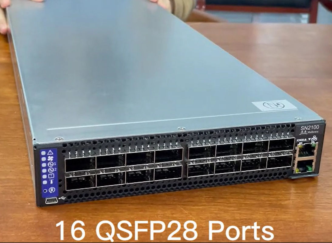 MSN2100-CB2F Mellanox Ağ Anahtarı Spektrum Tabanlı Mellanox Kartlı 1001U Açık Ethernet