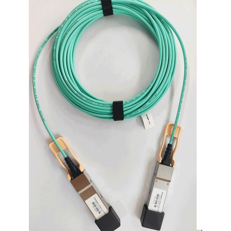 200G QSFP56 Aktif Optik Kablo 26.56GBaud Hızlı Veri İletişim OM3/OM4 Bağlantı Tipi QSFP56 Bağlantısı ile uyumlu