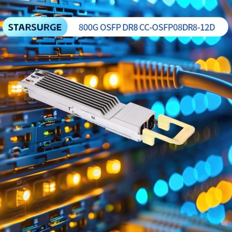 Hesaplama Bağlantısı 800Gbps OSFP Optik Alıcı, Hotpluggable Çift MTP8APC Bağlantısı ve Yüksek Veri Hızı