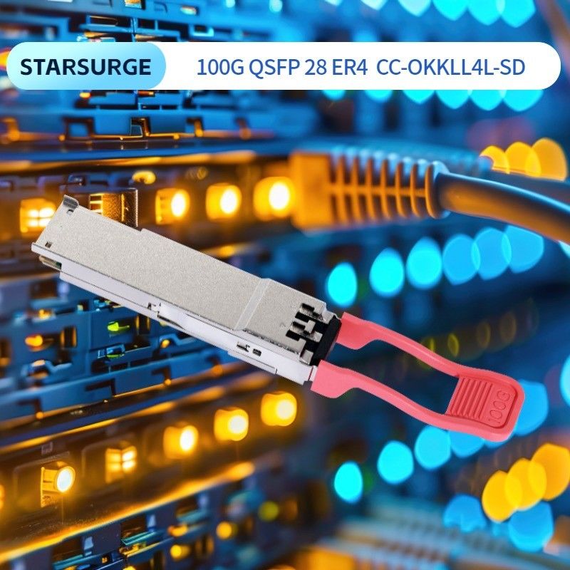 3.3V DC Güç Kaynağı Bilgisayar Bağlantısı 100G QSFP28 BIDI SR Veri Merkezi Sıcak Bağlanabilir Optik Modülü Alıcı