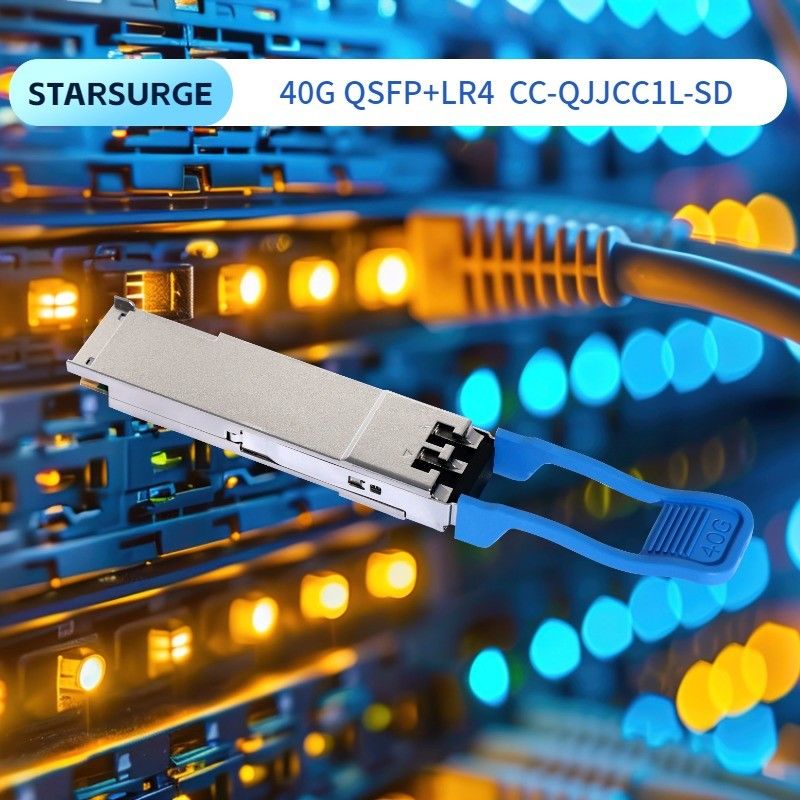 İletişim mesafesi 10km 40Gb/s QSFP LR4 Optik Alıcı 1277.5nm Hızlı Fiber Optik Ekipmanları için 10km Duplex LC