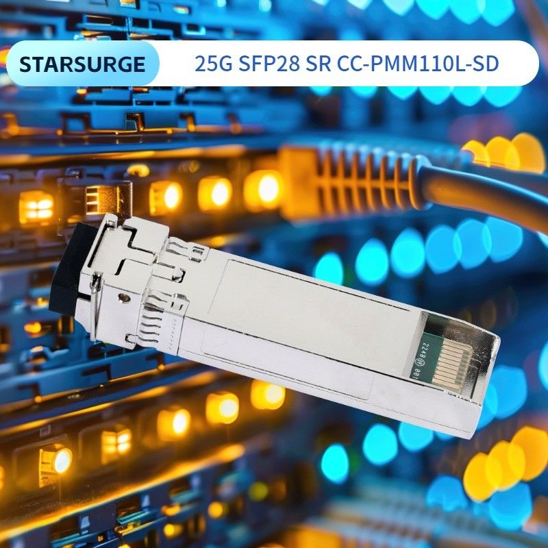 25G SFP28 SR Çift LC Alıcı Modülü Güç Kaynağı DC 3.3V Optik Fiber Ekipmanları için SFP28 MSA Uyumluluk
