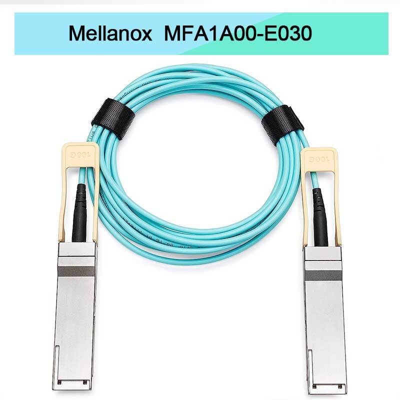 VCSEL tabanlı QSFP Mellanox AOC Kablosu MFA1A00-E030 IB EDR 100Gb/S'ye kadar