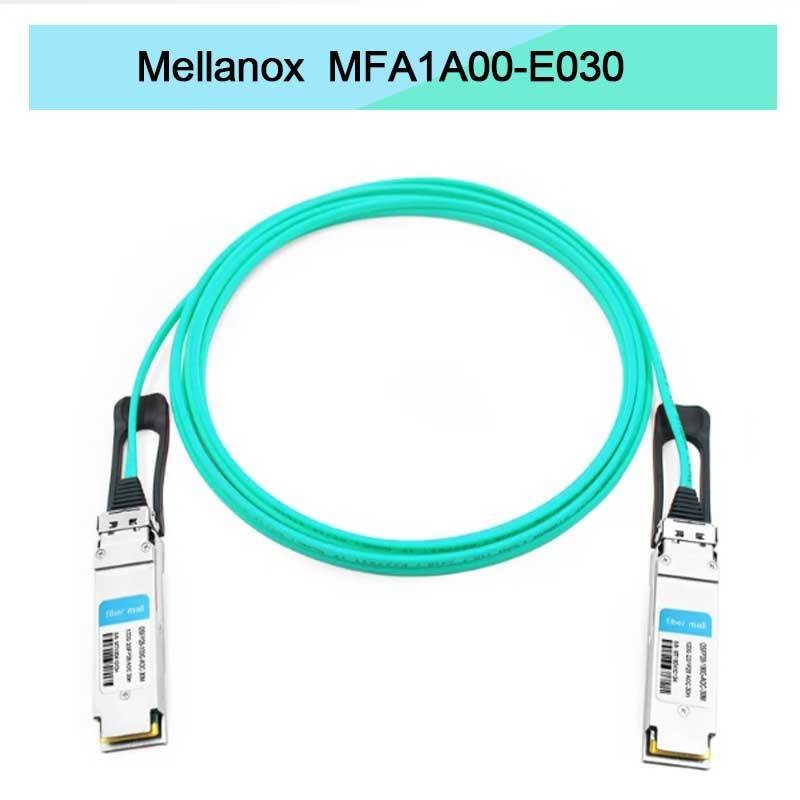 VCSEL tabanlı QSFP Mellanox AOC Kablosu MFA1A00-E030 IB EDR 100Gb/S'ye kadar