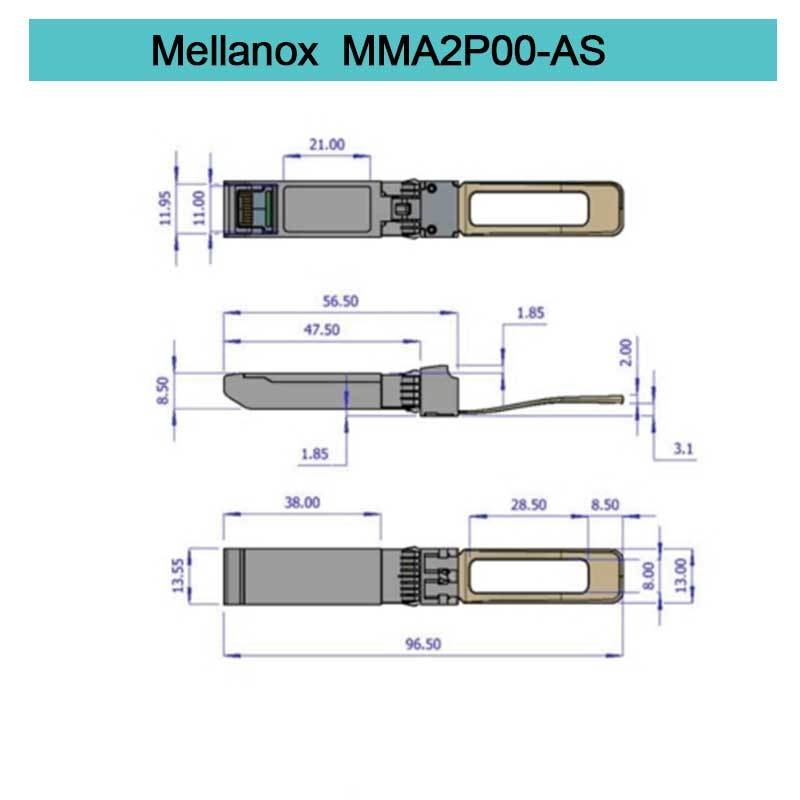 Takılabilir Mellanox SFP Alıcı-Verici Modülü MMA2P00-AS 25GbE LC-LC SR 100m'ye Kadar
