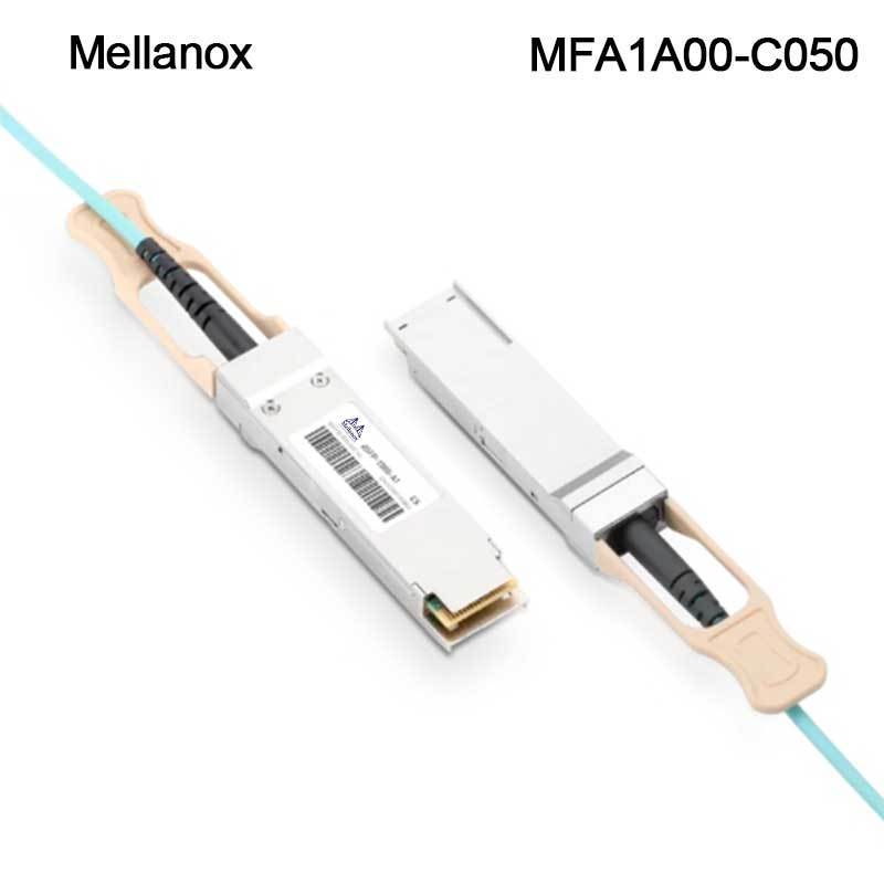 QSFP LSZH Mellanox AOC Aktif Optik Kablo MFA1A00-C050 100GbE 50m yeni ve orijinal