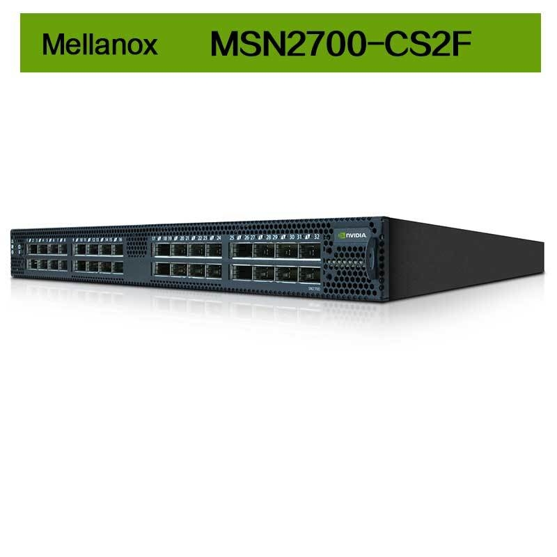 MSN2700-CS2F Mellanox Switch Spektrumu 32 Port 100GbE Açık Ethernet Platformu Üzerinde