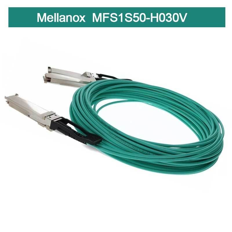 Infiniband Mellanox AOC MFS1S50-H030V VPI HDR & ETH 2x100Gb/S 30M QSFP56 yeni ve orijinal